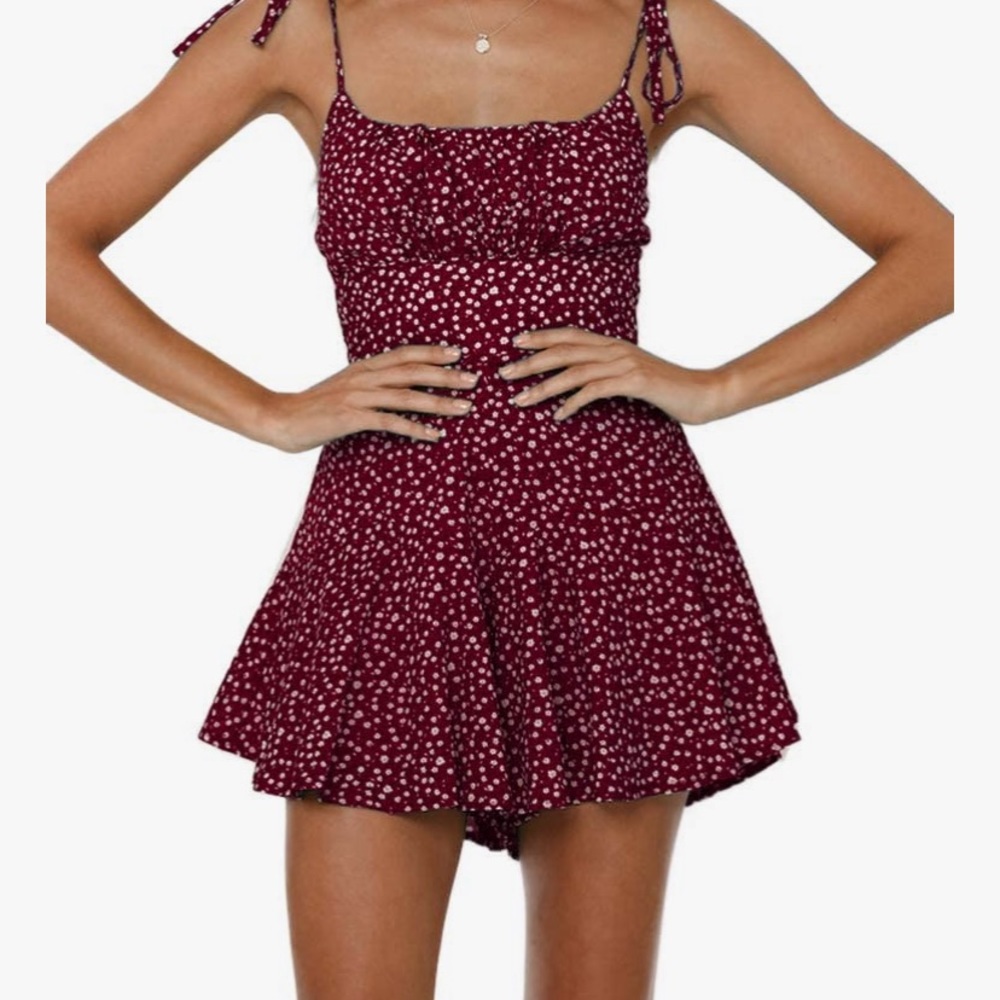 Red wine women’s romper